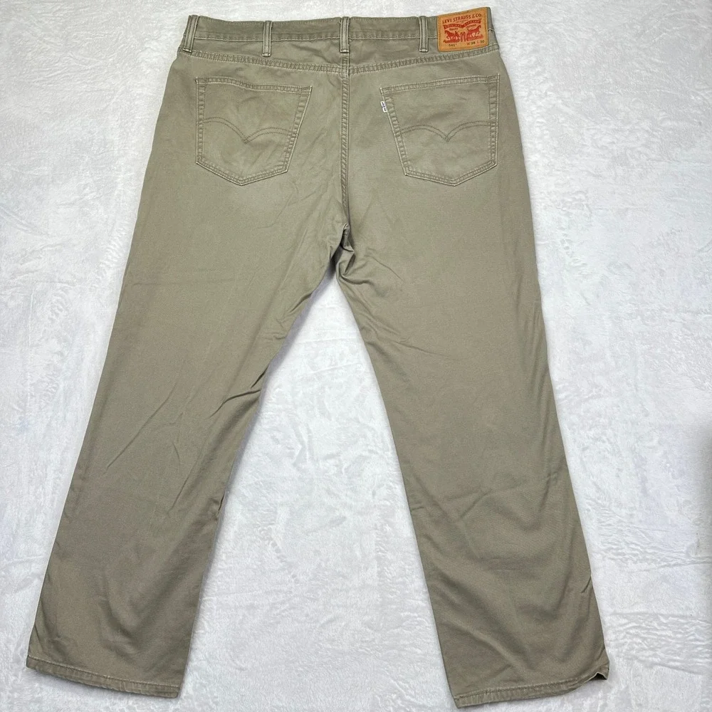 Levi's 541 Athletic Taper Khaki Pants Mens 38x30 Tan Chino Cotton Twill Jeans